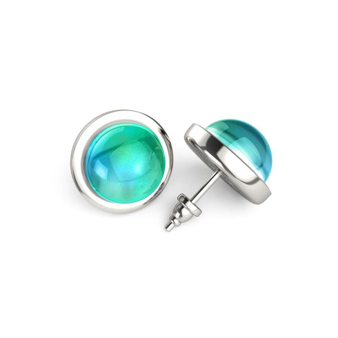 Chromata | 12mm Mood Stone Cabuchon Earrings